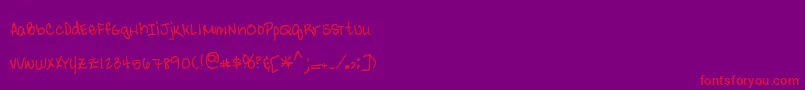 Availablereservation Font – Red Fonts on Purple Background