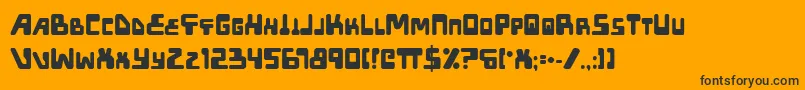 Xped ffy Font – Black Fonts on Orange Background