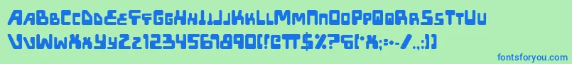 Xped ffy Font – Blue Fonts on Green Background