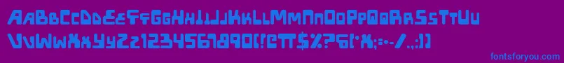 Xped ffy Font – Blue Fonts on Purple Background