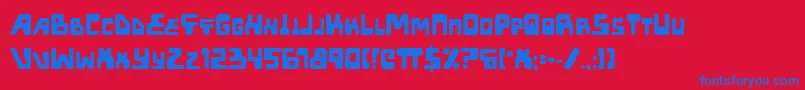 Xped ffy Font – Blue Fonts on Red Background