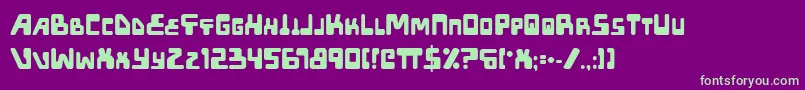 Xped ffy Font – Green Fonts on Purple Background