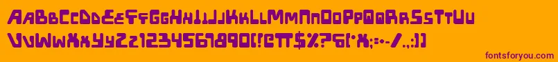 Xped ffy Font – Purple Fonts on Orange Background