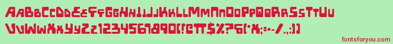 Шрифт Xped ffy – красные шрифты на зелёном фоне