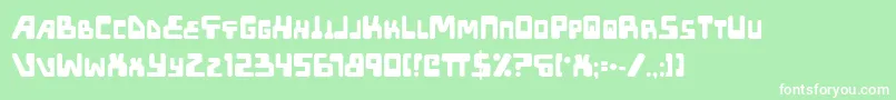 Xped ffy Font – White Fonts on Green Background