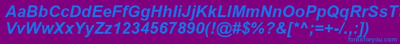 ArialРџРѕР»СѓР¶РёСЂРЅС‹Р№РљСѓСЂСЃРёРІ Font – Blue Fonts on Purple Background