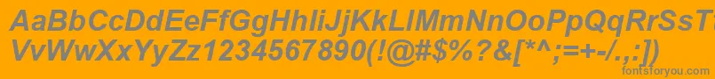 ArialРџРѕР»СѓР¶РёСЂРЅС‹Р№РљСѓСЂСЃРёРІ Font – Gray Fonts on Orange Background