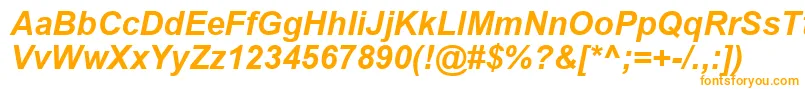 ArialРџРѕР»СѓР¶РёСЂРЅС‹Р№РљСѓСЂСЃРёРІ Font – Orange Fonts on White Background