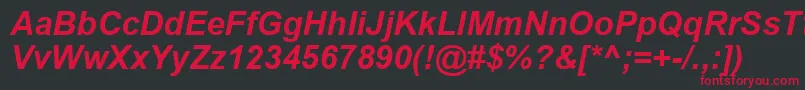 ArialРџРѕР»СѓР¶РёСЂРЅС‹Р№РљСѓСЂСЃРёРІ Font – Red Fonts on Black Background