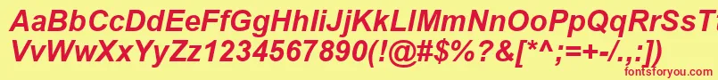 ArialРџРѕР»СѓР¶РёСЂРЅС‹Р№РљСѓСЂСЃРёРІ Font – Red Fonts on Yellow Background