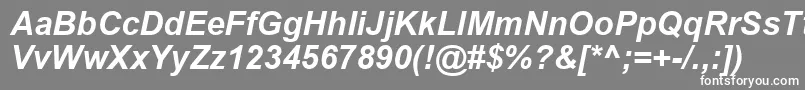 More about ArialПолужирныйКурсив Font ArialПолужирныйКурсив Font – White Fonts on Gray Background