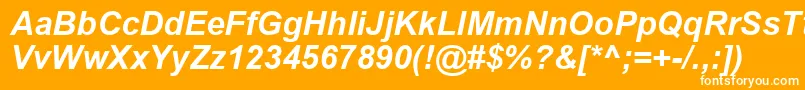 ArialРџРѕР»СѓР¶РёСЂРЅС‹Р№РљСѓСЂСЃРёРІ Font – White Fonts on Orange Background