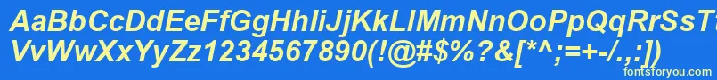 ArialРџРѕР»СѓР¶РёСЂРЅС‹Р№РљСѓСЂСЃРёРІ Font – Yellow Fonts on Blue Background