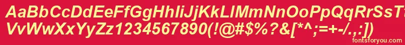 ArialРџРѕР»СѓР¶РёСЂРЅС‹Р№РљСѓСЂСЃРёРІ Font – Yellow Fonts on Red Background