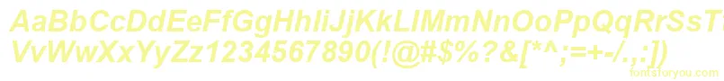 ArialРџРѕР»СѓР¶РёСЂРЅС‹Р№РљСѓСЂСЃРёРІ Font – Yellow Fonts on White Background