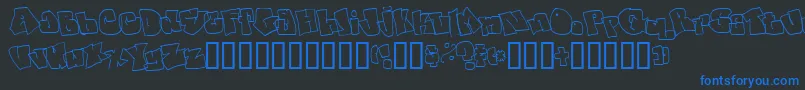 Spanky2 Font – Blue Fonts on Black Background