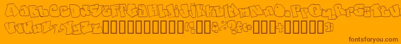 Spanky2 Font – Brown Fonts on Orange Background