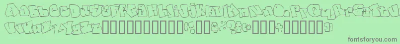 Spanky2 Font – Gray Fonts on Green Background