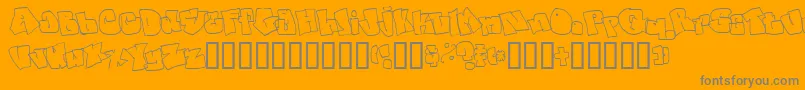 Spanky2 Font – Gray Fonts on Orange Background