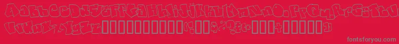 Spanky2 Font – Gray Fonts on Red Background