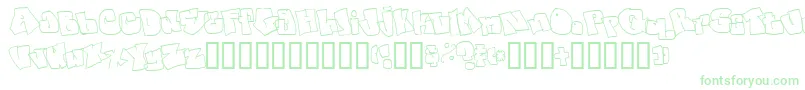 Spanky2 Font – Green Fonts on White Background