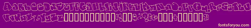 Spanky2 Font – Yellow Fonts on Purple Background