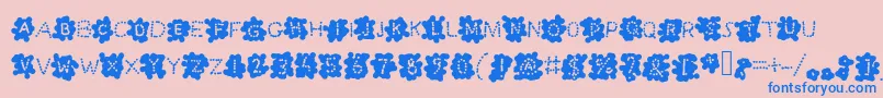 Splashblobsndots Font – Blue Fonts on Pink Background