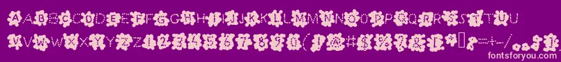 Splashblobsndots Font – Pink Fonts on Purple Background