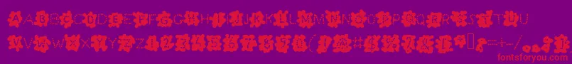 Splashblobsndots Font – Red Fonts on Purple Background