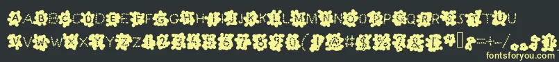 Splashblobsndots Font – Yellow Fonts on Black Background