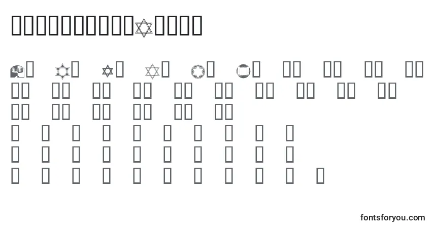 Шрифт KrPassoverDings – алфавит, цифры, специальные символы