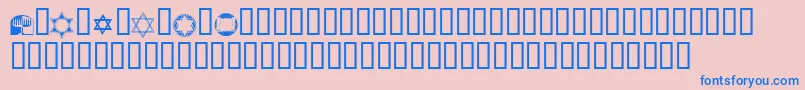 KrPassoverDings Font – Blue Fonts on Pink Background