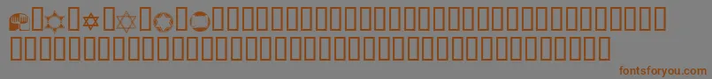 KrPassoverDings Font – Brown Fonts on Gray Background