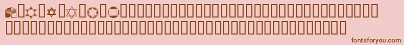 KrPassoverDings Font – Brown Fonts on Pink Background