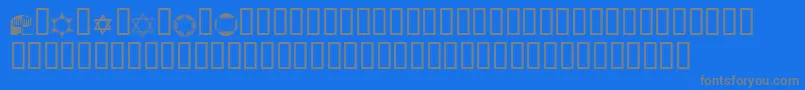 KrPassoverDings Font – Gray Fonts on Blue Background