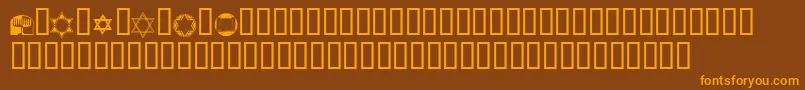 KrPassoverDings Font – Orange Fonts on Brown Background