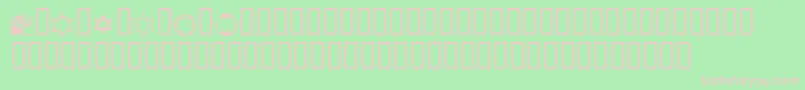 Fonte KrPassoverDings – fontes rosa em um fundo verde