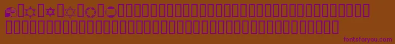 KrPassoverDings Font – Purple Fonts on Brown Background