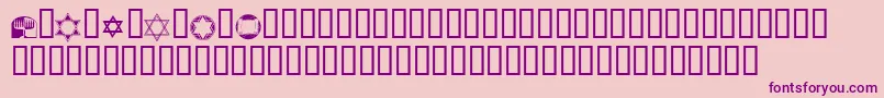 KrPassoverDings Font – Purple Fonts on Pink Background