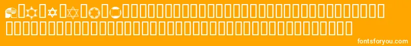 KrPassoverDings Font – White Fonts on Orange Background