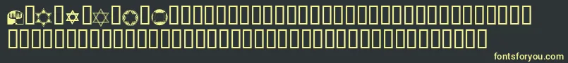KrPassoverDings Font – Yellow Fonts on Black Background
