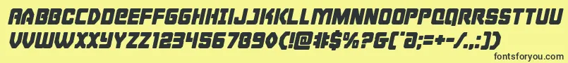 Cyborgroosterital Font – Black Fonts on Yellow Background