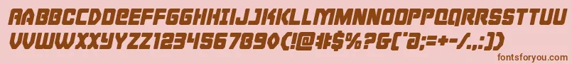 Cyborgroosterital Font – Brown Fonts on Pink Background