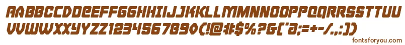 Czcionka Cyborgroosterital – brązowe czcionki