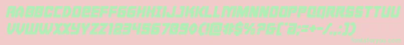 Cyborgroosterital Font – Green Fonts on Pink Background