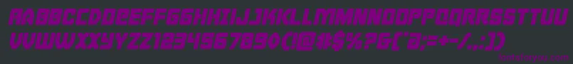 Cyborgroosterital Font – Purple Fonts on Black Background