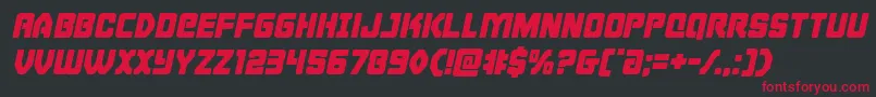 Cyborgroosterital Font – Red Fonts on Black Background