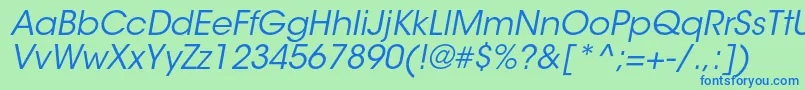 ItcavantgardestdBkobl Font – Blue Fonts on Green Background