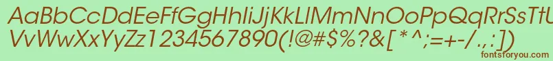 ItcavantgardestdBkobl Font – Brown Fonts on Green Background