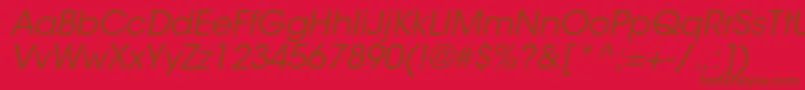 ItcavantgardestdBkobl Font – Brown Fonts on Red Background